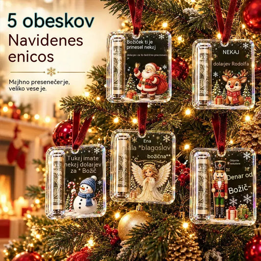 🎄 Božični okrasek za denar ✨ Božični okrasek za drevo, ki lahko skrije bankovce – ustvarjalno in presenetljivo praznično darilo.