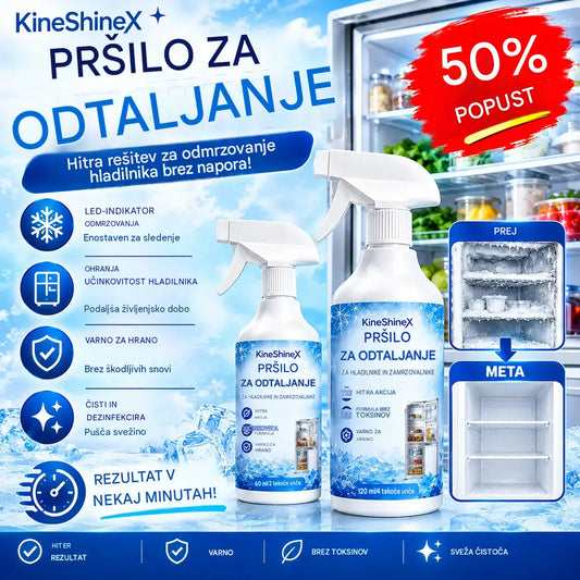 🔥【2 steklenički za 24 evrov】❄️ Novo sredstvo za odmrzovanje 2026 🧡 Hitro odstranite led iz zamrzovalnika