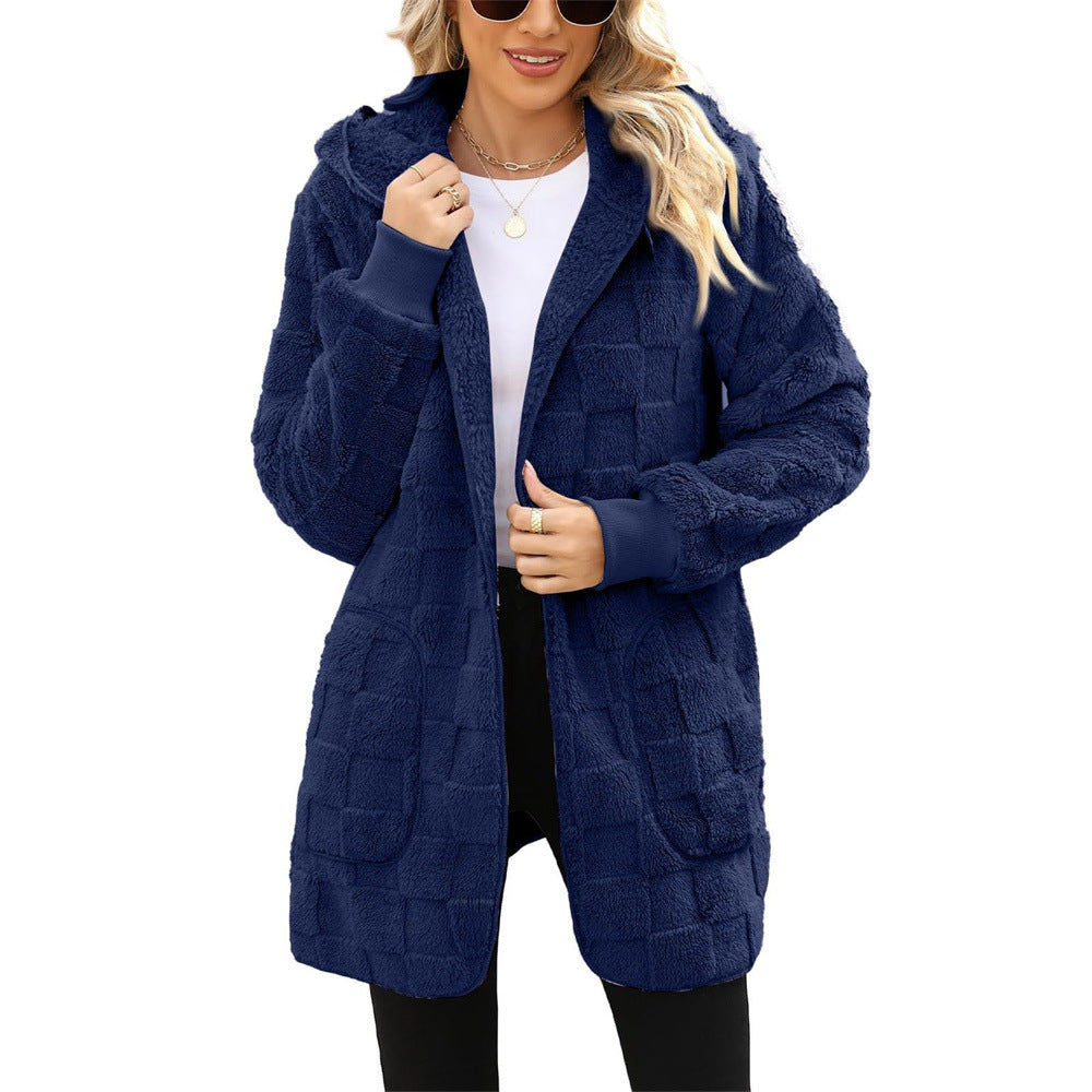 ❄️【S-5XL】Novinka pre zimnú sezónu: Dámska voľnočasová bunda s kockovaným fleecom