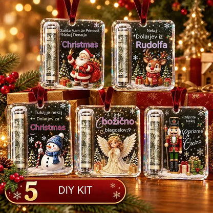 🎄 Božični okrasek za denar ✨ Božični okrasek za drevo, ki lahko skrije bankovce – ustvarjalno in presenetljivo praznično darilo.