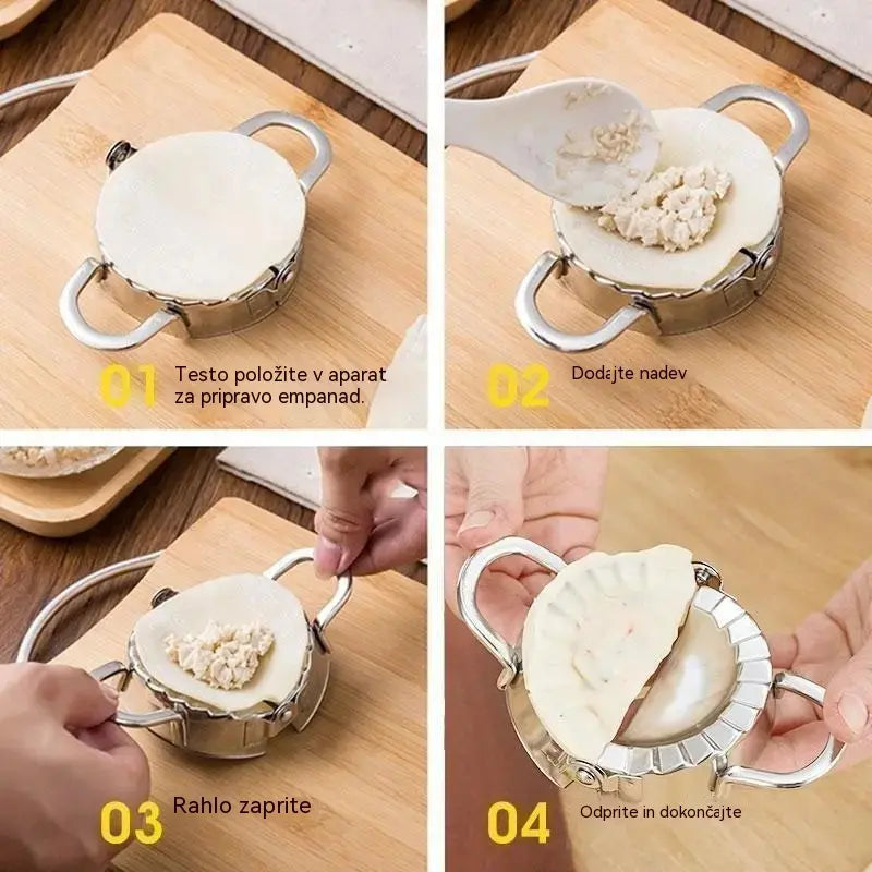 🥟Rezalnik (8,5 cm) + kalup za cmoke (8,5 cm)✨ Domači cmoki popolne oblike v nekaj minutah!✨ Nerjavno jeklo, primerno za stik z živili