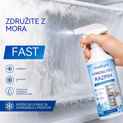 🔥【2 steklenički za 24 evrov】❄️ Novo sredstvo za odmrzovanje 2026 🧡 Hitro odstranite led iz zamrzovalnika