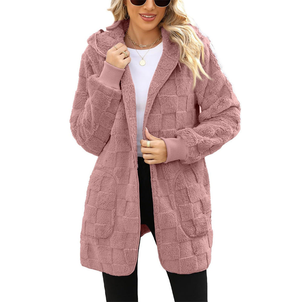 ❄️【S-5XL】Novinka pre zimnú sezónu: Dámska voľnočasová bunda s kockovaným fleecom