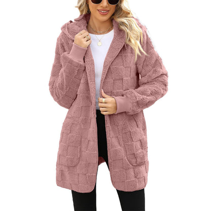 ❄️【S-5XL】Novinka pre zimnú sezónu: Dámska voľnočasová bunda s kockovaným fleecom