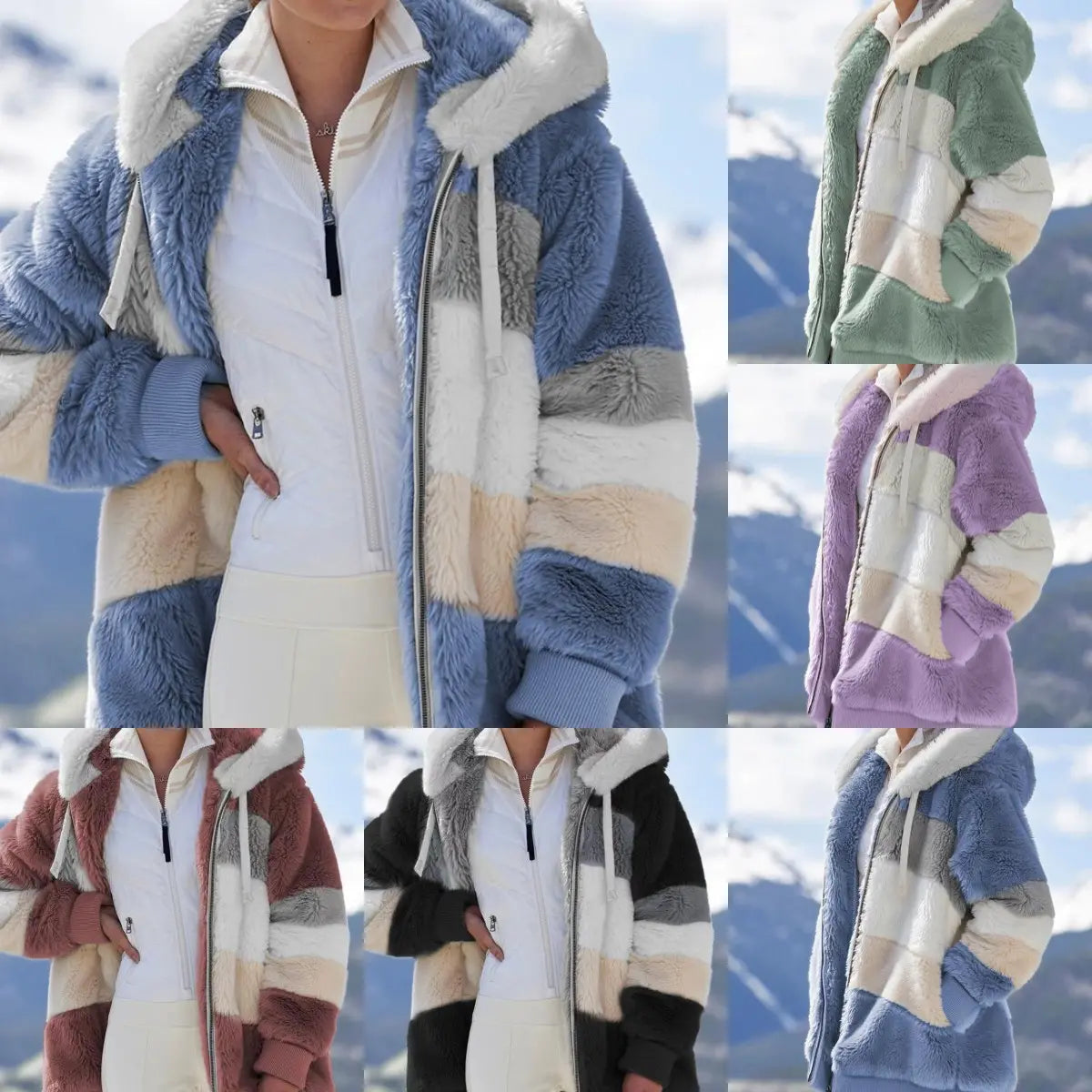 🔥 Posledný deň – zľava 50 % ❄️【S–5XL】Nový dámsky teplý kabát 2026, so zosilnenou plyšovou podšívkou a kontrastným dizajnom ✅ Platba na dobierku