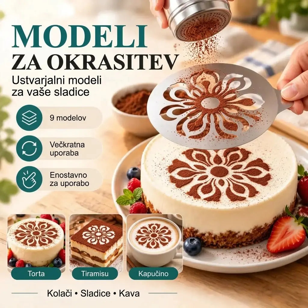☕ Šablona iz nerjavnega jekla za latte art