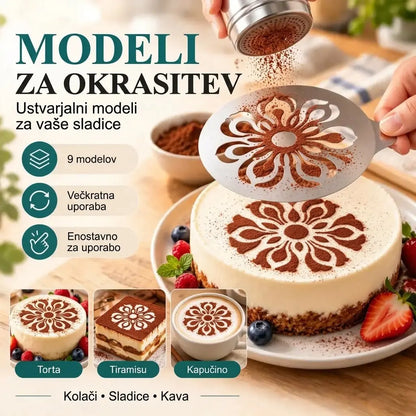 ☕ Šablona iz nerjavnega jekla za latte art