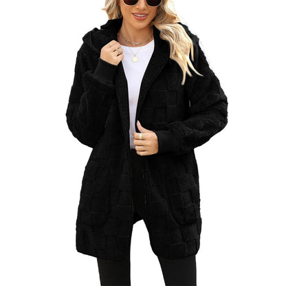❄️【S-5XL】Novinka pre zimnú sezónu: Dámska voľnočasová bunda s kockovaným fleecom