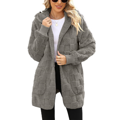 ❄️【S-5XL】Novinka pre zimnú sezónu: Dámska voľnočasová bunda s kockovaným fleecom