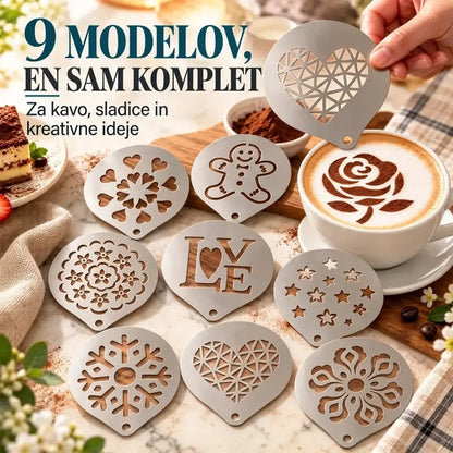 ☕ Šablona iz nerjavnega jekla za latte art