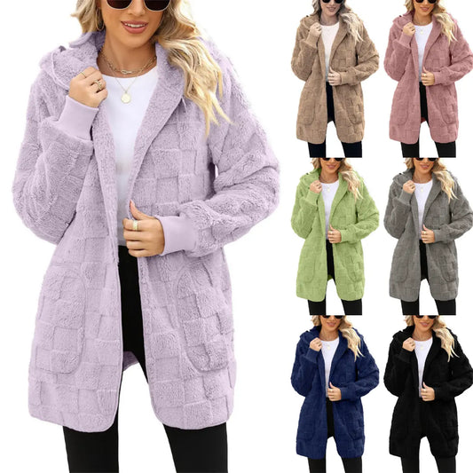 ❄️【S-5XL】Novinka pre zimnú sezónu: Dámska voľnočasová bunda s kockovaným fleecom