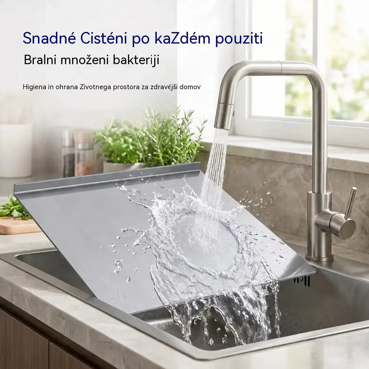 🔪【Izjemno debela】Deska za rezanje iz nerjavnega jekla z zavihanim robom – izjemno debela in večnamenska, idealna za profesionalne in domače kuhinje✨