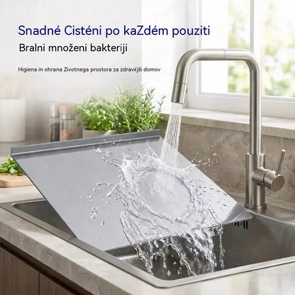 🔪【Izjemno debela】Deska za rezanje iz nerjavnega jekla z zavihanim robom – izjemno debela in večnamenska, idealna za profesionalne in domače kuhinje✨