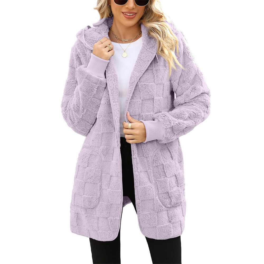 ❄️【S-5XL】Novinka pre zimnú sezónu: Dámska voľnočasová bunda s kockovaným fleecom